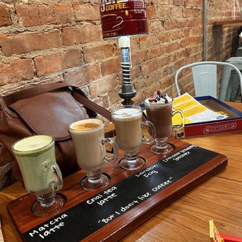 Mains Treat Coffeehouse - But I don't like coffee flight! Such a cute place with a vintage vibe. They also have a whole bunch of board games! - Coffee & Tea Near Me - Romeo, Michigan Mains Treat Coffeehouse - But I don't like coffee flight! Such a cute place with a vintage vibe. They also have a whole bunch of board games! - Coffee & Tea Near Me - Romeo, Michigan