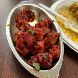 The Curry Leaf - Great food Chicken 65 and Chicken Tikka Masala Large Basmati Rice so good.