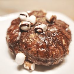 Parlor Doughnuts - Campfire Doughnut. Marshmallows, chocolate drizzle, and crushed graham crackers. The inside is incredibly soft and pillowy!
