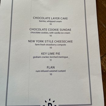 Paddlefish - Desert Menu - Seafood Near Me - Orlando, Florida Paddlefish - Desert Menu - Seafood Near Me - Orlando, Florida