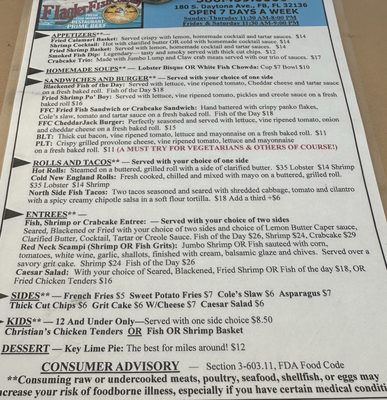 Menu photo 7 Flagler Fish Company Flagler Beach, FL Menu photo 7 Flagler Fish Company Flagler Beach, FL