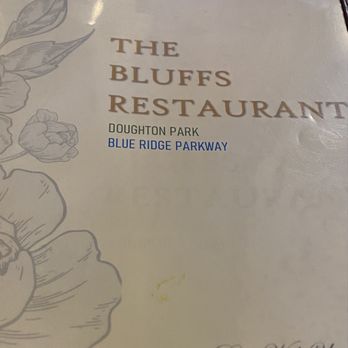 The Bluffs - the menu for the restaurant - American Near Me - Laurel Springs, North Carolina