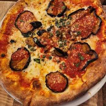 Elio Pizza On Fire - Eggplant parmesan pizza - Pizza Near Me - Addison, Illinois Elio Pizza On Fire - Eggplant parmesan pizza - Pizza Near Me - Addison, Illinois