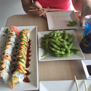 Sushi 2 Mee - Spicy salmon, dragon roll and edamame beans. - Sushi Bars Near Me - Miami, Florida Sushi 2 Mee - Spicy salmon, dragon roll and edamame beans. - Sushi Bars Near Me - Miami, Florida
