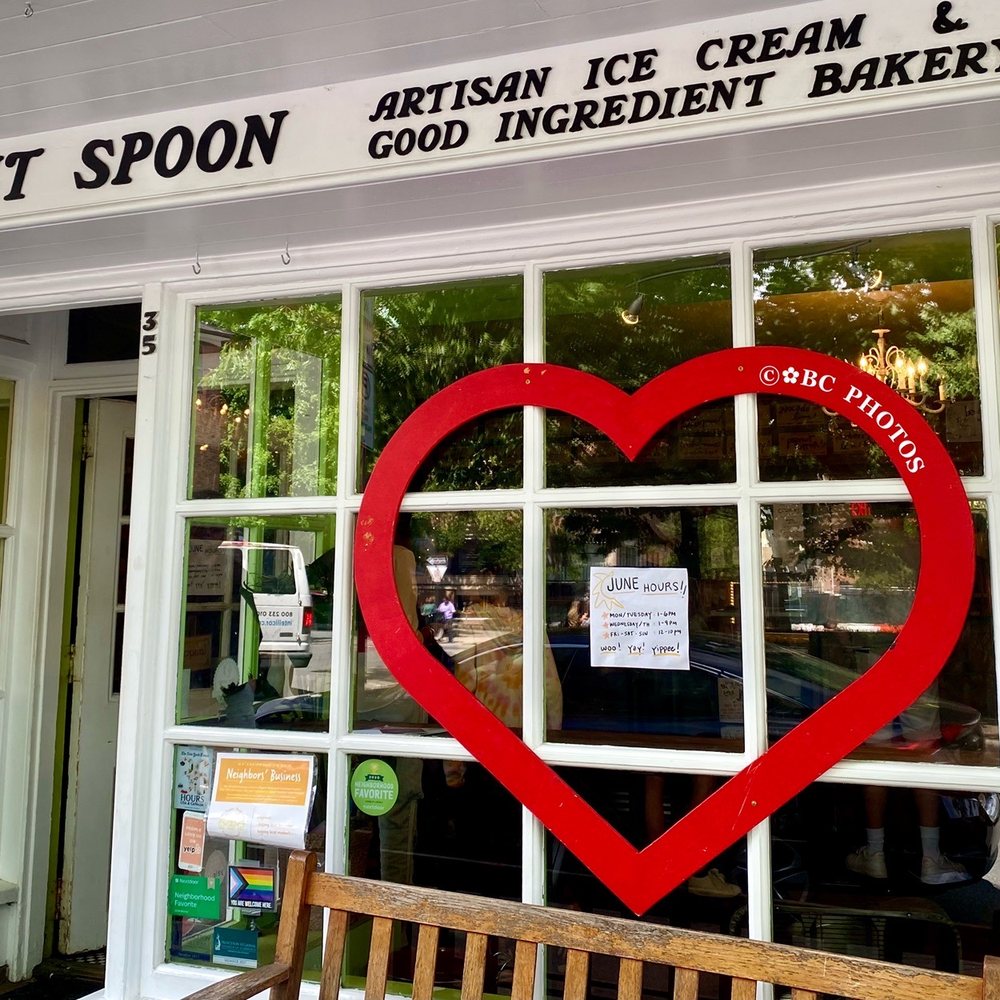 The Bent Spoon - Store front displaying their new hours. They put the heart into making their ice cream. - Ice Cream & Frozen Yogurt Near Me - Princeton, New Jersey The Bent Spoon - Store front displaying their new hours. They put the heart into making their ice cream. - Ice Cream & Frozen Yogurt Near Me - Princeton, New Jersey