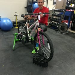 Playtri Colleyville - Pete is putting a  new seat on my new bike.