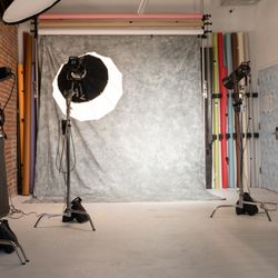 Skyblue Photo Studio - Gray fabric backdrop