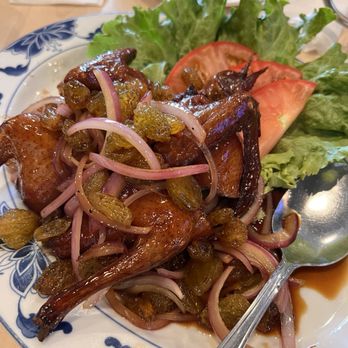 Little Vietnamese Bistro - 42. French Style Squab with Raisin and Onion Sauce - Vietnamese Near Me - San Bruno, California Little Vietnamese Bistro - 42. French Style Squab with Raisin and Onion Sauce - Vietnamese Near Me - San Bruno, California