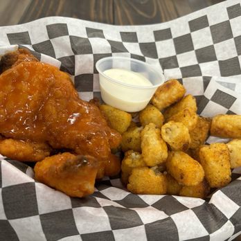 Chicken strips and Tots