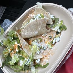 The chicken is hard but atleast it's warm the birria taco meat was cold very different flavor than normal birria tacos waste of money The chicken is hard but atleast it's warm the birria taco meat was cold very different flavor than normal birria tacos waste of money