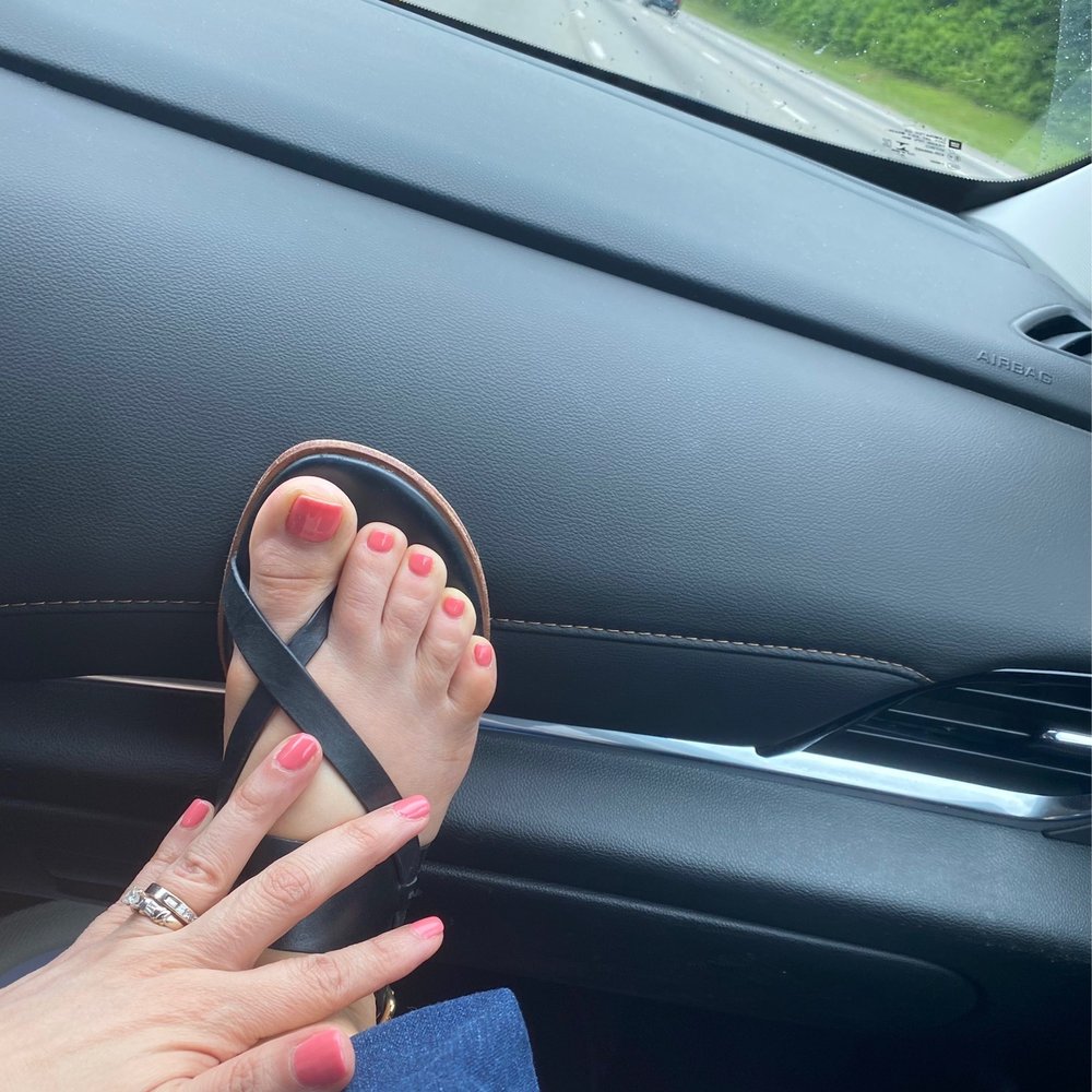 Great Gel mani and pedi (4 days old). Great Gel mani and pedi (4 days old).