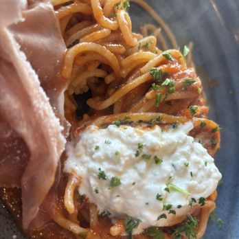 Felina Steak - Spaghetti bar burrata and Prosciutto - Italian Near Me - Jersey City, New Jersey Felina Steak - Spaghetti bar burrata and Prosciutto - Italian Near Me - Jersey City, New Jersey