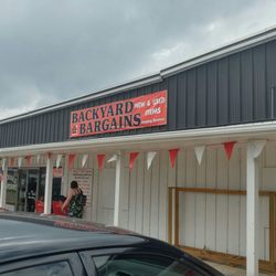 Backyard Bargains - Small sign but worth the visit