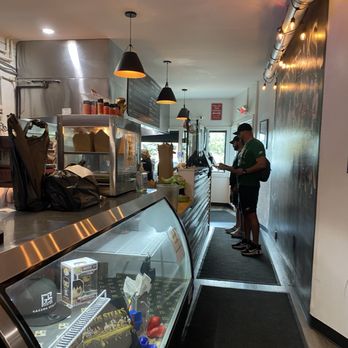 Gazzos Steaks - Galley style ordering-this is taken from the inside looking out toward the entrance - Sandwiches Near Me - Pottstown, Pennsylvania