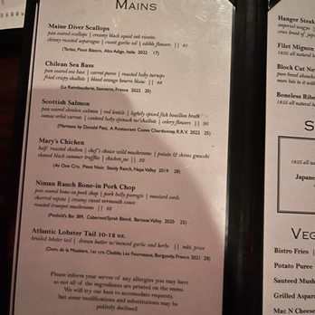A Restaurant - Menu - New American Near Me - Newport Beach, California