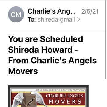 Charlie's Angels Movers - Documentation of move confirmation - Movers Near Me - Acworth, Georgia