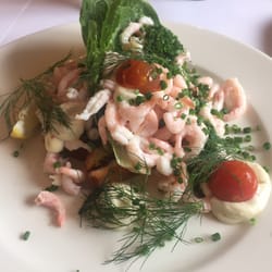 Den Blå Café - Håndpillede rejer majo
