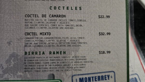 Menu photo 2 Los parceros Moreno Valley, CA