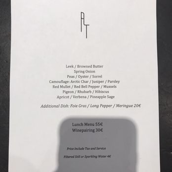 Restaurant AT - The menu - Modern European Near Me - Paris, 75 Restaurant AT - The menu - Modern European Near Me - Paris, 75