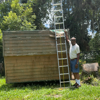 Gregg's Quality Tree Care - Ladder simulating tree that was approx. 8'2" tall! - Tree Services Near Me - Sanford, Florida