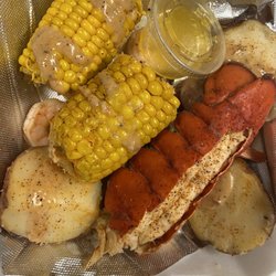 Rusty Shells - Lobster tail, shrimp, corn, sausage & potatoe