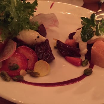 The Lark - Roasted beets and burrata: substantial portion - New American Near Me - Santa Barbara, California The Lark - Roasted beets and burrata: substantial portion - New American Near Me - Santa Barbara, California