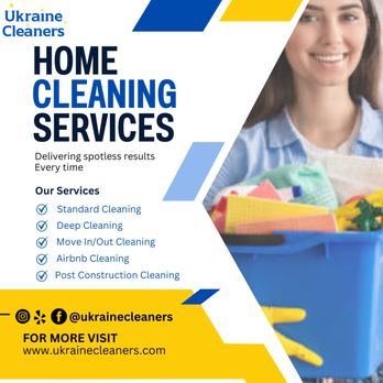 Ukraine Cleaners - We deliver spotless results every time, offering everything from standard to post-construction cleaning! Book now and enjoy a pristine home. - Home Cleaning Near Me Ukraine Cleaners - We deliver spotless results every time, offering everything from standard to post-construction cleaning! Book now and enjoy a pristine home. - Home Cleaning Near Me