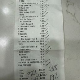 You can see how the bill should been split.