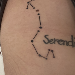 True Blue Tattoo - Scorpio constellation