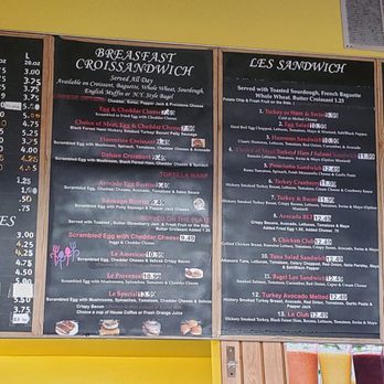 Le Croissant Cafe - Menu board - Coffee & Tea Near Me - Burlingame, California Le Croissant Cafe - Menu board - Coffee & Tea Near Me - Burlingame, California