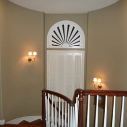 Time 4 Blinds - Beautiful Plantation Shutter with A Designer Arch to Compliment! Arch can be opened or closed!