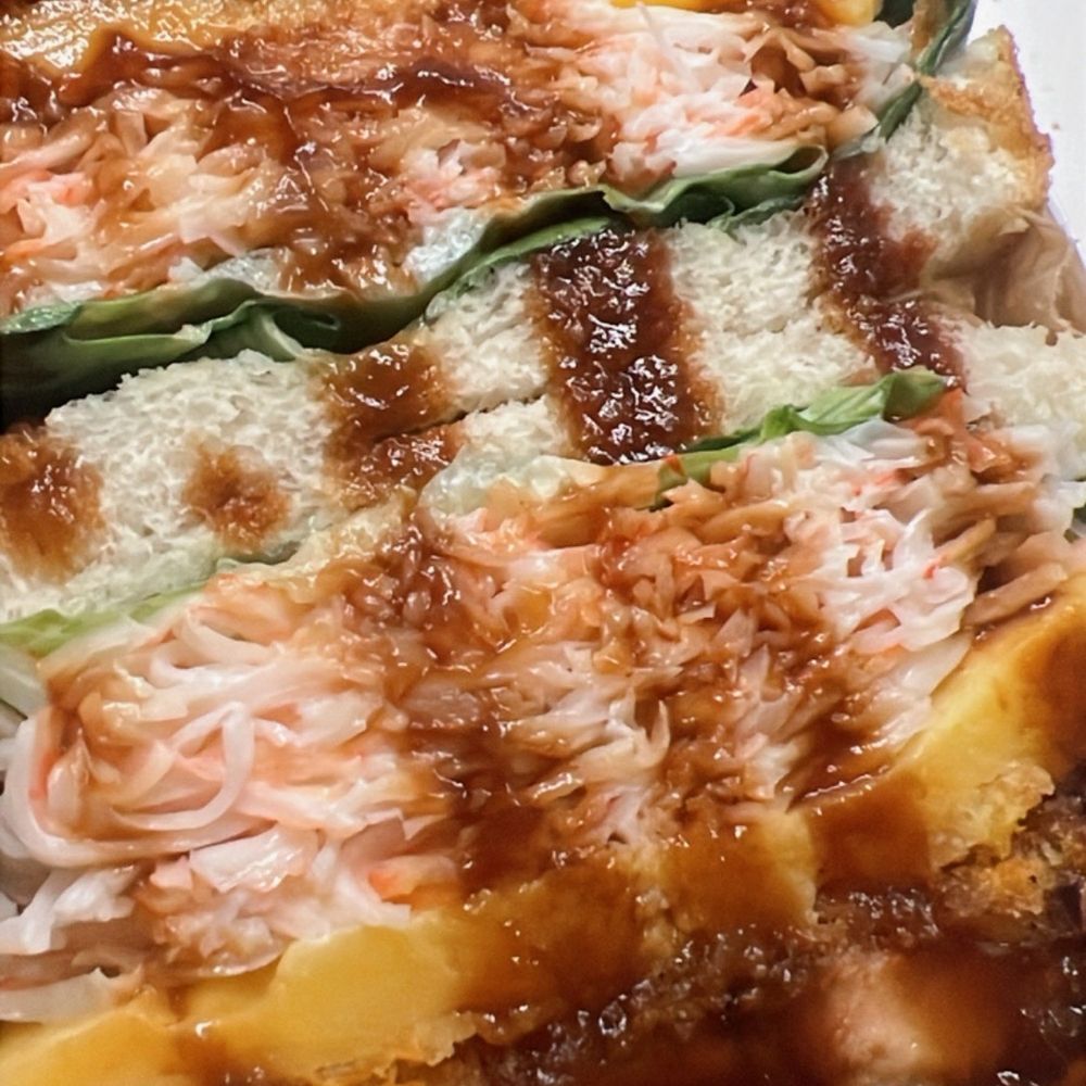 Sando Cafe - Chicken katsu  Booster Sando w/ Kani Salad - Japanese Near Me - Montclair, New Jersey