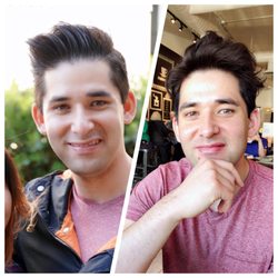King Pang Hairdressing - Before and after men's permanent wave