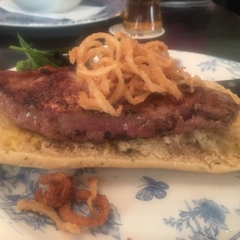 The Bank - Steak sandwich with crispy onions - Dance Clubs Near Me - Newry, NYM