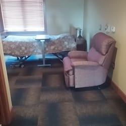 Homecare & Hospice - One of the two styles of rooms. This is the smaller of the two. Bright and calm.