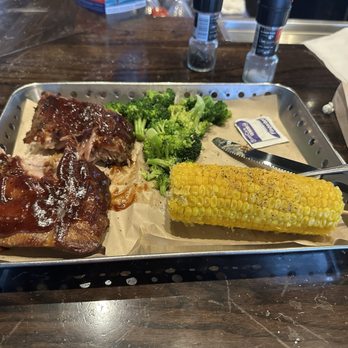 Chili's - 1/2 rack of ribs with broccoli and corn - Tex-Mex Near Me - Linthicum Heights, Maryland