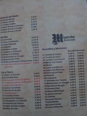 Menu photo 1 Méntrida Madrid, M