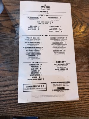 Menu photo 3 Boss Tapas Burger & Brew Hialeah, FL