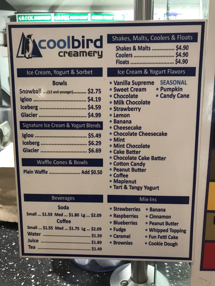 COOL BIRD CREAMERY W Acres Shopping Ctr, Fargo, North Dakota Ice