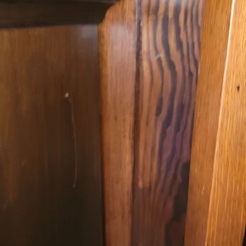 Romani Restoration - Stained to match surrounding wood after reconstructing a panel that had been sliced through back in the 1970s. - Refinishing Services Near Me - Pasadena, California