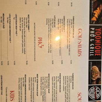 Yoonique Pho and Grill - Menu - Vietnamese Near Me - Portland, Oregon