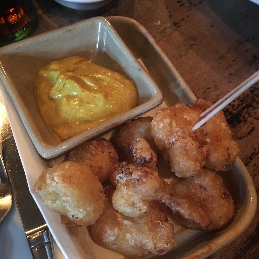 The Broad Chare - Cauliflower fritters with curry mayo - British Near Me - Quayside, XTW The Broad Chare - Cauliflower fritters with curry mayo - British Near Me - Quayside, XTW