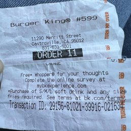 the receipt for order 11 the receipt for order 11