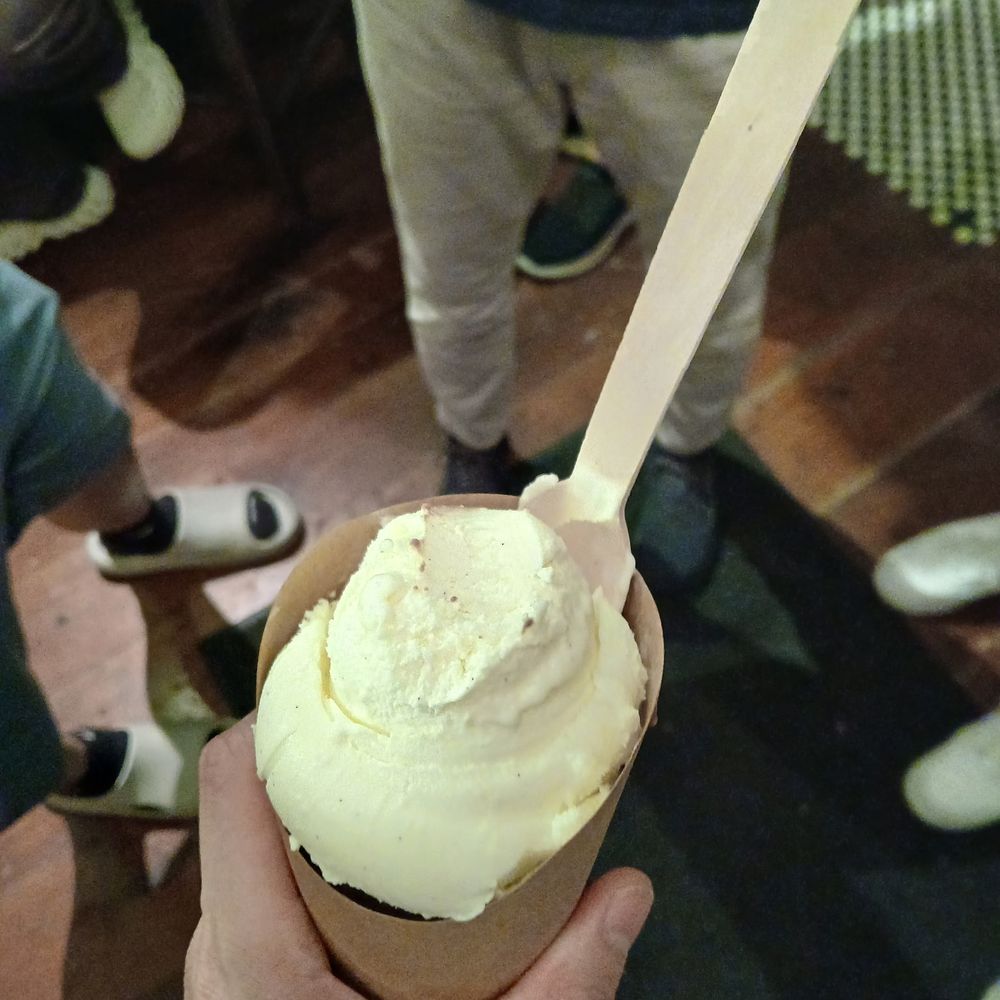 The Bent Spoon - Vanilla (chocolate underneath). - Ice Cream & Frozen Yogurt Near Me - Princeton, New Jersey The Bent Spoon - Vanilla (chocolate underneath). - Ice Cream & Frozen Yogurt Near Me - Princeton, New Jersey