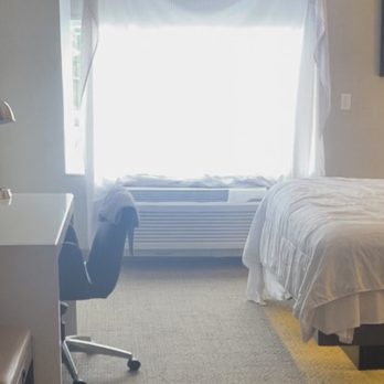 Cambria Hotel West Orange - Bed sheet to cover broken blinds! At Cambria Hotel in west orange NJ - Hotels Near Me - West Orange, New Jersey