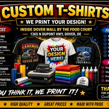 Custom T shirts Store - Customized Merchandise Near Me - Dover, Delaware Custom T shirts Store - Customized Merchandise Near Me - Dover, Delaware