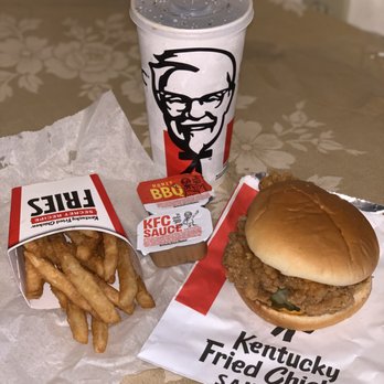 KFC - KFC Chicken Sandwich Combo (~$7) - Fast Food Near Me - Rockaway, New Jersey