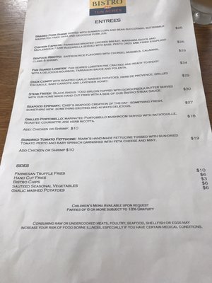 Menu photo 2 The Bistro At Ten Acres Stowe, VT Menu photo 2 The Bistro At Ten Acres Stowe, VT