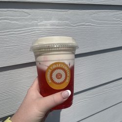 Rainier Valley Coffee - Pomegranate and white peach With pink lotus and mango cold foam