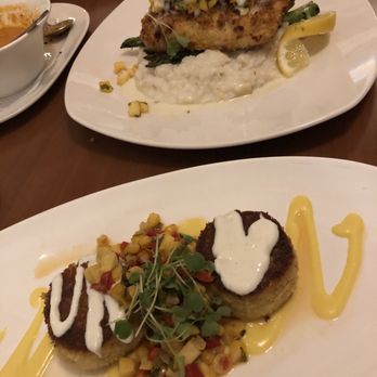 Switchback Grille - Crab Cakes , Halibut with Coconut risotto - Bars Near Me - Springdale, Utah Switchback Grille - Crab Cakes , Halibut with Coconut risotto - Bars Near Me - Springdale, Utah
